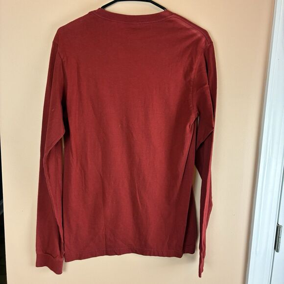 Volcom Men’s Red Long Sleeve Cotton Tee Shirt Size Small - Picture 4 of 4